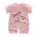 Summer Newborn Baby Rompers Short Sleeve Toddler Infant Jumpsuits Cartoon Printed Baby Boy Girl Rompers Overalls Baby Clothes