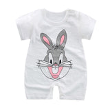 Summer Newborn Baby Rompers Short Sleeve Toddler Infant Jumpsuits Cartoon Printed Baby Boy Girl Rompers Overalls Baby Clothes