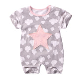 Summer New style baby girl rompers Short sleeve Newborn Infant Baby  Girl clothes Cute Cartoon Printed Jumpsuit Climbing Clothes