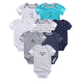 2019 8PCS/lot Clothing Sets Cotton Newborn Unicorn Baby Girl Clothes Bodysuit Baby Clothes Ropa bebe Baby Boy Clothes