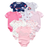 2019 8PCS/lot Clothing Sets Cotton Newborn Unicorn Baby Girl Clothes Bodysuit Baby Clothes Ropa bebe Baby Boy Clothes