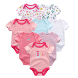 2019 8PCS/lot Clothing Sets Cotton Newborn Unicorn Baby Girl Clothes Bodysuit Baby Clothes Ropa bebe Baby Boy Clothes