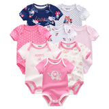 2019 8PCS/lot Clothing Sets Cotton Newborn Unicorn Baby Girl Clothes Bodysuit Baby Clothes Ropa bebe Baby Boy Clothes