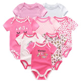 2019 8PCS/lot Clothing Sets Cotton Newborn Unicorn Baby Girl Clothes Bodysuit Baby Clothes Ropa bebe Baby Boy Clothes