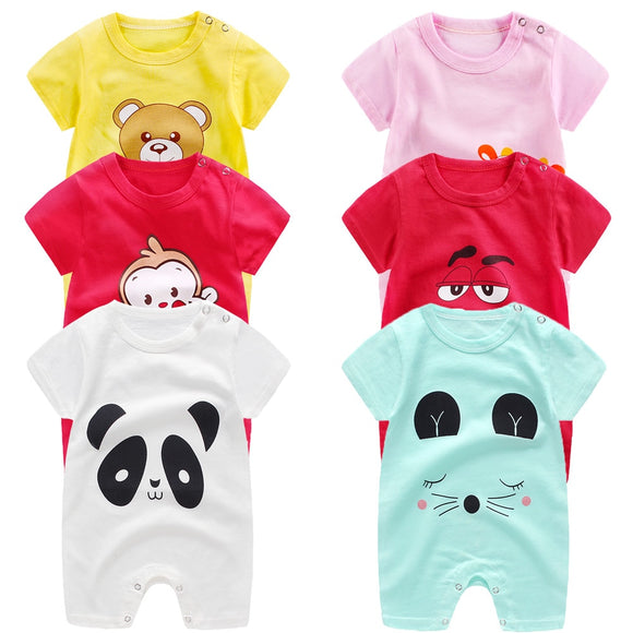 baby clothes 100% cotton short sleeve summer girls boys rompers toddler infant 0-18 months clothes