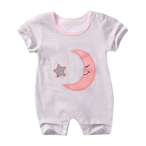 Summer New style baby girl rompers Short sleeve Newborn Infant Baby  Girl clothes Cute Cartoon Printed Jumpsuit Climbing Clothes