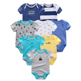 2019 8PCS/lot Clothing Sets Cotton Newborn Unicorn Baby Girl Clothes Bodysuit Baby Clothes Ropa bebe Baby Boy Clothes