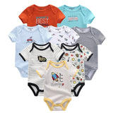 2019 8PCS/lot Clothing Sets Cotton Newborn Unicorn Baby Girl Clothes Bodysuit Baby Clothes Ropa bebe Baby Boy Clothes